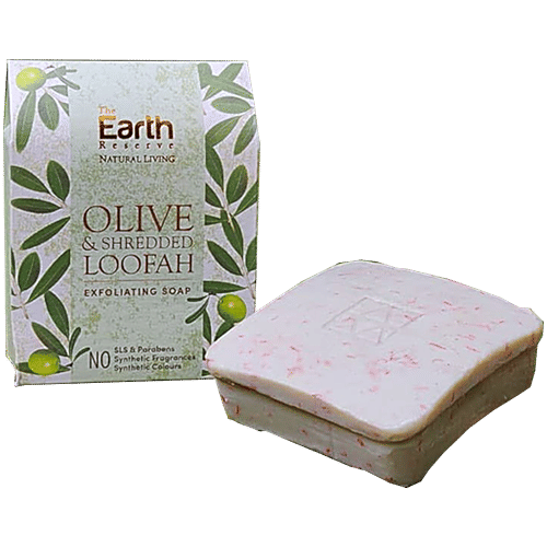 Buy The Earth Reserve Olive & Shredded Loofah Exfoliating Soap Online