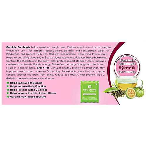 Roots & Stems Green Tea - Tone-Up Garcinia Cambogia, 60 g (20 Sachets x 3 g each) 