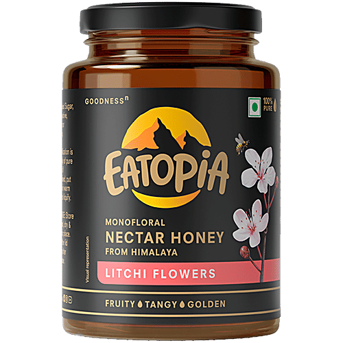 Eatopia Monofloral Nectar Honey From Himalayas - Litchi Flowers, 500 g  