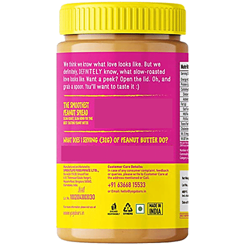 Yoga Bar Peanut Butter - Creamy, Roasted, High In Protein, Non-GMO, No Added Sugar, 1 kg  Peanut Butter
  High In Protein
  Non-GMO
  No Added Sugar