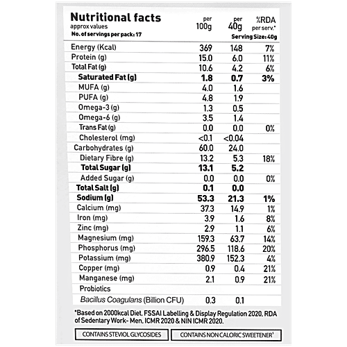 Yoga Bar Super Muesli, 700 g  No Added Sugar, Rich in Protein & Fibre, 82% Whole Grains/Seeds/Almonds