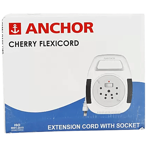 Anchor by Panasonic 3 Socket Extension Board - Plastic, 5208, 4 mtr, 6 Amps, 1 pc  
