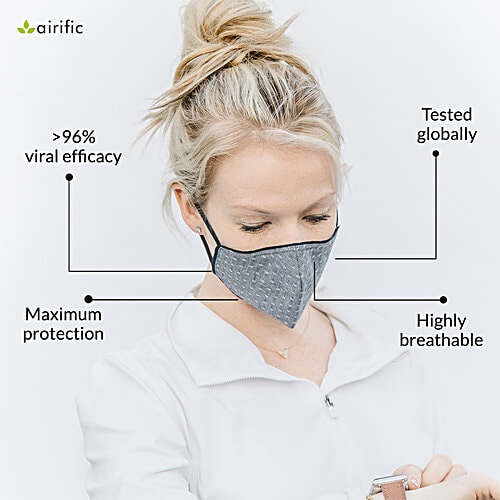 Airific N95 Face Mask 3 Layer - Reusable, Anti Viral, Dobby, L, 1 pc  