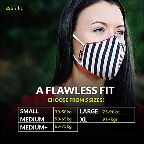Airific N95 Face Mask 3 Layer - Reusable, Anti Viral, Dobby, L, 1 pc  