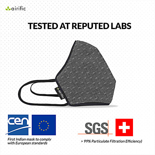 Airific N95 Face Mask 3 Layer - Reusable, Anti Viral, Dobby, M, 1 pc  