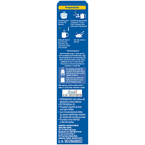 Nestle Lactogrow Biscuity & Vanilla Flavour Nutritious Milk Drink Powder - 2-6 Years, 400 g Source of Protein/Calcium & Vitamin D, Omega 3 & Iron, B Vitamins & Probiotic L. reuteri