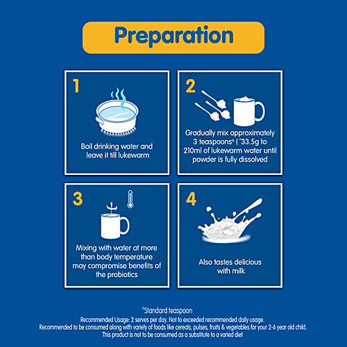 Nestle Lactogrow Biscuity & Vanilla Flavour Nutritious Milk Drink Powder - 2-6 Years, 400 g Source of Protein/Calcium & Vitamin D, Omega 3 & Iron, B Vitamins & Probiotic L. reuteri