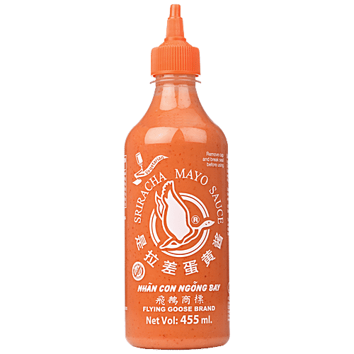 Flying Goose Sriracha Mayo Sauce - Adds Flavour, 455 ml  Hygienically Packed
 Delicious & Fiery Condiment