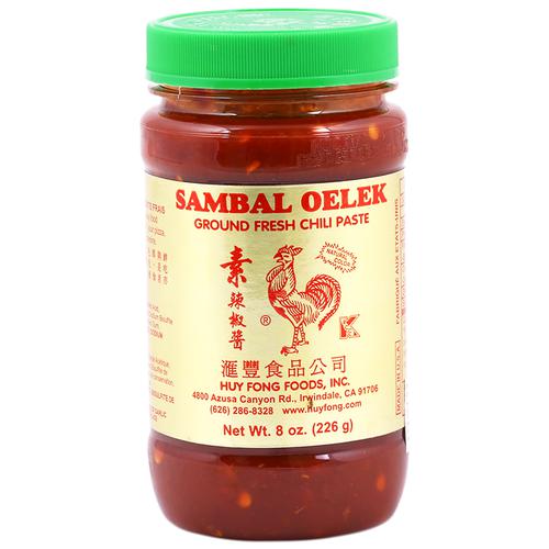 Tuong Ot Sriracha Ground Fresh Chilli Paste - Sambal Oelek, Spicy, 226 g Bottle 