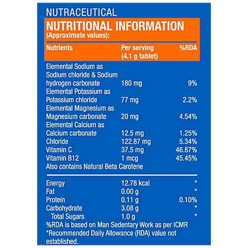 Fast&Up Reload Electrolyte Energy & Hydration Drink - Effervescent Tablets - Orange Flavour, 20 pcs