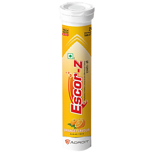 Buy EscorZ Vitamin C Effervescent Tablets Orange Flavour Online at