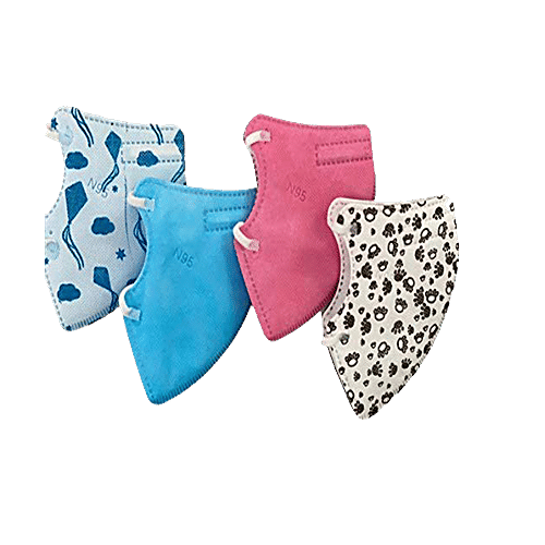 Euromed Kids' N95 Face Mask With 5 Layer Protection, 4 pcs  