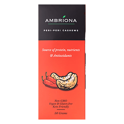 Buy Ambriona PeriPeri Cashews Source Of Protein, Nutrients