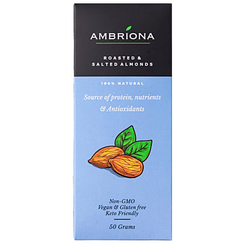 Buy Ambriona Roasted & Salted Almonds Source Of Protein, Nutrients