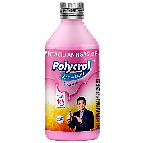 Buy Polycrol Antacid Gel Mint Xpress Relief Sugar Free Online at Best