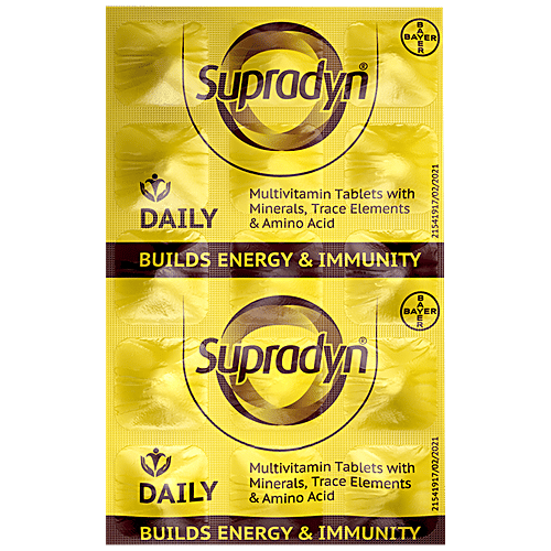 Buy Supradyn Multivitamins Tablets 11 Vitamins , 5 Minerals & Trace