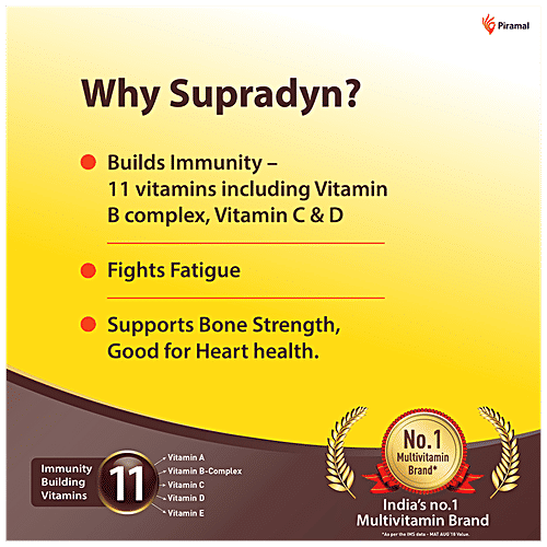 Buy Supradyn Multivitamins Tablets 11 Vitamins , 5 Minerals & Trace