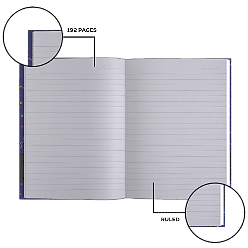 Classmate Pulse Notebook - Ruled, Single Line, A5, Hardcover, 192 Pages, 1 pc