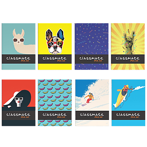 Classmate Pulse Notebook - Ruled, Single Line, A5, Hardcover, 192 Pages, 1 pc