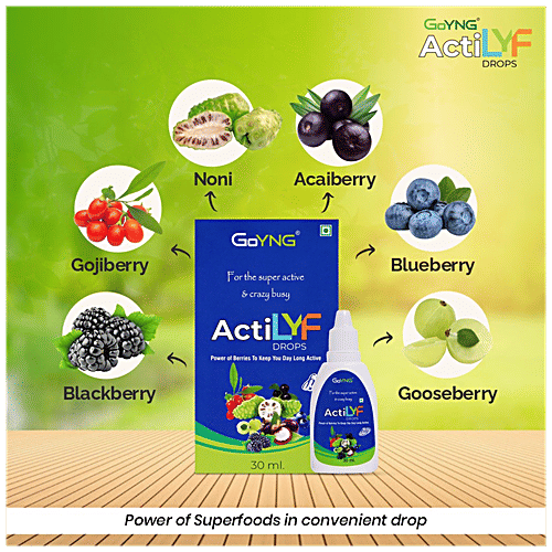 GoYNG ActiLYF Drops - Power of Berries, Antioxidants, Anti Aging & Active Life, 30 ml