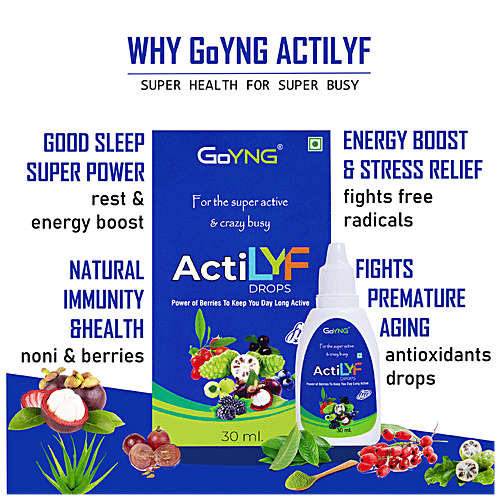 GoYNG ActiLYF Drops - Power of Berries, Antioxidants, Anti Aging & Active Life, 30 ml