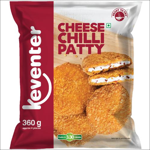 Keventer Ready To Cook Frozen Snack - Cheese Chilli Patty, 360 g  