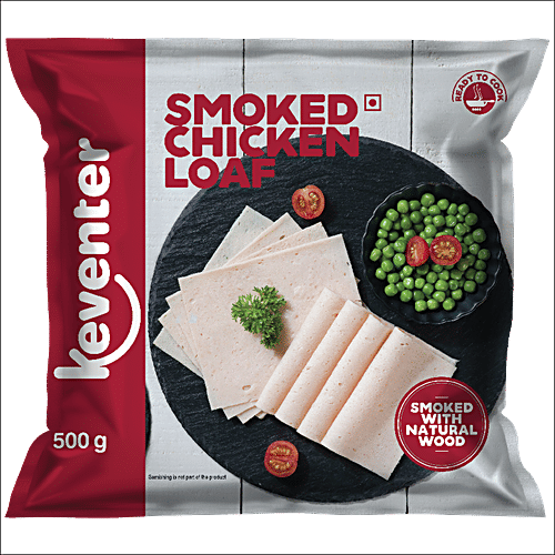 Keventer Ready To Cook Frozen Snack - Natural Wood Smoked Chicken Loaf, 500 g  