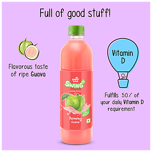 Paper Boat Swing Yummy Guava Juicer Drink, 600 ml  