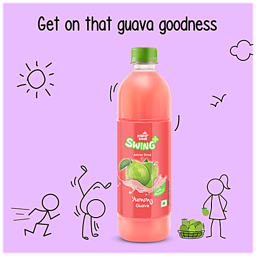 Paper Boat Swing Yummy Guava Juicer Drink, 600 ml  