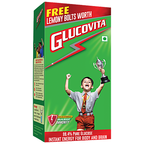 Glucovita Instant Energy Powder - Nutrition Drink With 99. 4% Pure Glucose, 125 g (75 g + 50 g Free)