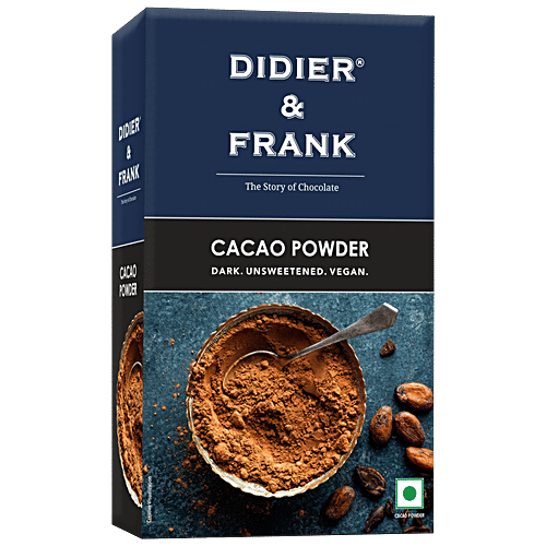 Didier & Frank Pure Cacao Powder - Unsweetened, Dark, 100 g Vegan