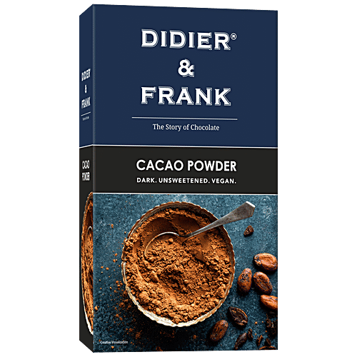 Didier & Frank Pure Cacao Powder - Unsweetened, Dark, 100 g Vegan