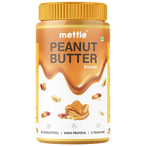 Mettle Peanut Butter - Smooth, Creamy, All Natural, Unsweetened, Non-GMO, Gluten Free, Vegan, 907 g  