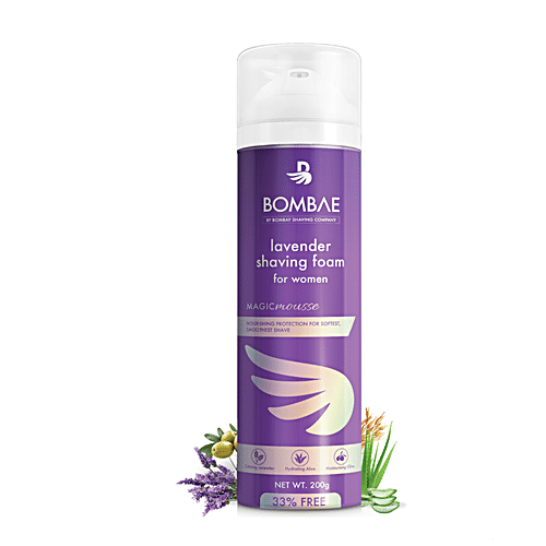 Bombay Shaving Company Bombae Lavender Shaving Foam For Women, 200 ml  