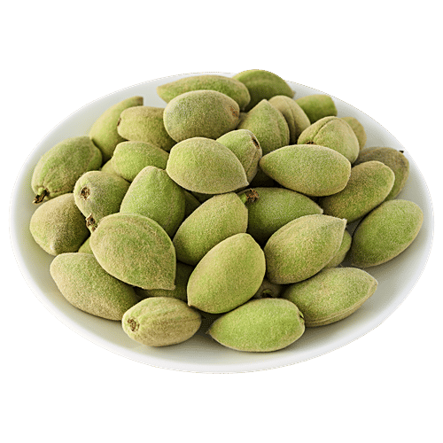 fresho! Fresh Almonds Green, 1 Pack (Approx 500 g) 