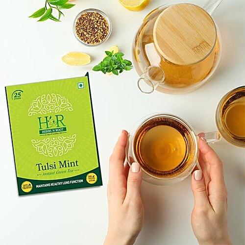 Buy Herbs N Root Tulsi Mint Instant Green Tea Mint Flavour, Boost