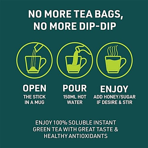 Herbs N Root Garcinia Lemon Instant Green Tea - Lemon Flavour, Great For Weight Loss, Natural Extracts, 50 g (25 Sticks x 2 g)