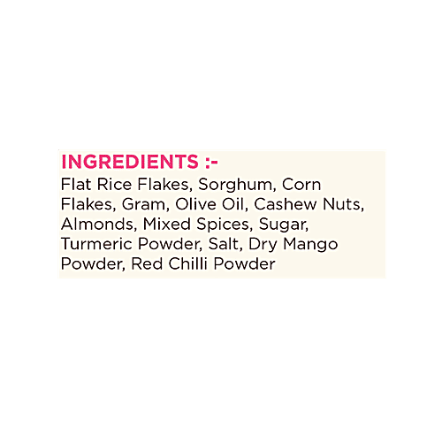 Delight Foods Roasted Poha Jowar Dry Fruits Chiwda In Olive oil, 200 g  