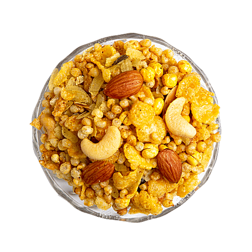 Delight Foods Roasted Poha Jowar Dry Fruits Chiwda In Olive oil, 200 g  