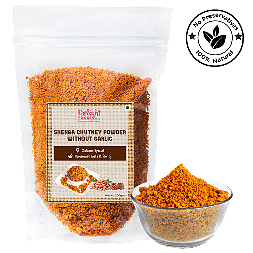 Delight Foods Solapur Shenga/Peanut Chutney Without Garlic, 200 g