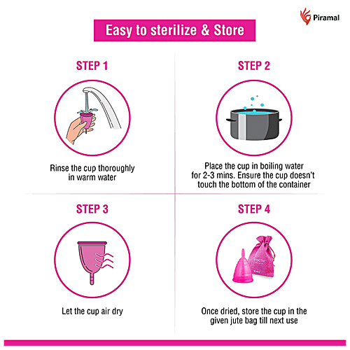 i-activ Menstrual Cup - Reusable, Ultra Soft & Flexible, Medical Grade Silicone, Large, 1 pc  