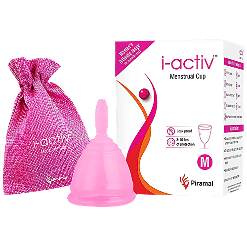 i-activ Menstrual Cup - Reusable, Ultra Soft & Flexible, Medical Grade Silicone, Large, 1 pc  