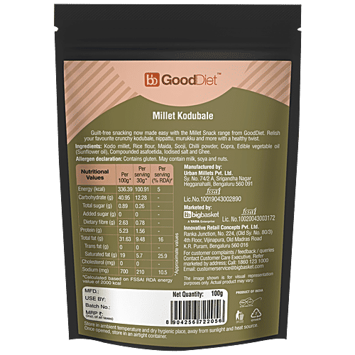 bb Gooddiet Millet Kodubale, 100 g