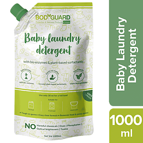 Buy Bodyguard Plant Based Baby Laundry Liquid Detergent 1 Ltr (Pouch