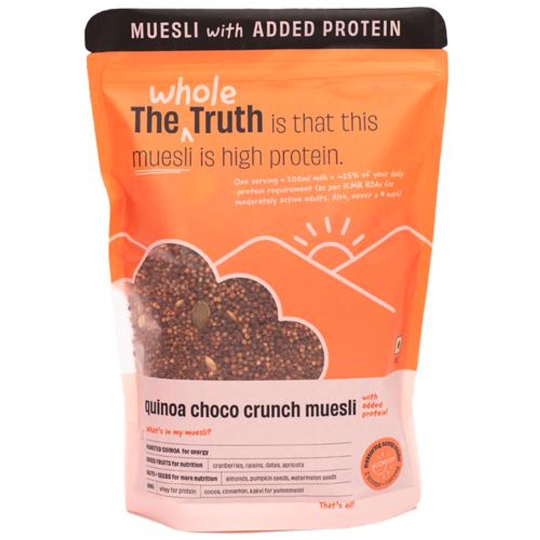 The Whole Truth High Protein Breakfast Muesli - Quinoa Choco Crunch With Added Protein, 320 g 