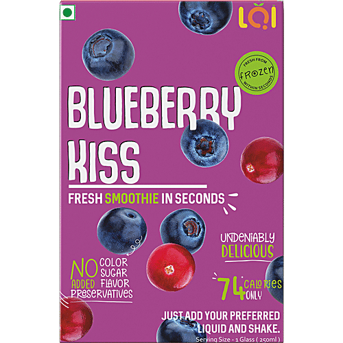 LQI Blueberry Kiss Smoothie Pack - Fresh Fruits, Ready To Make, 150 g  