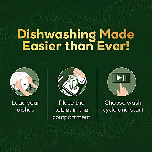Vim Matic All-In-1 Machine Dishwash Tablets, 30 pcs Removes Tough Grease Sparkling Clean Utensils