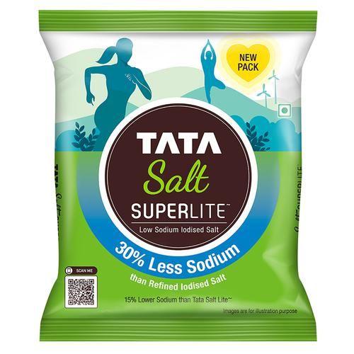 Buy Tata Salt Super Lite Iodized Salt - 30 % Less Sodium Online at Best  Price of Rs 52 - bigbasket