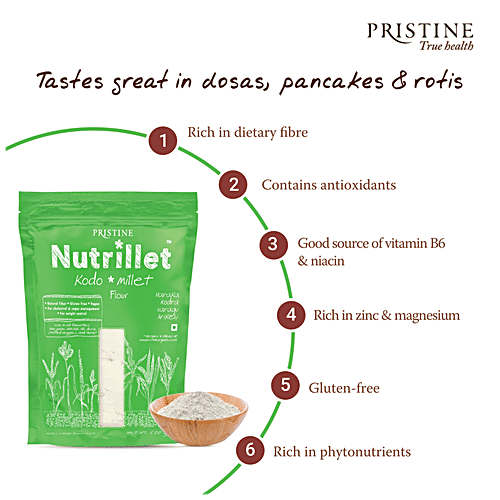 PRISTINE Nutrillet Kodo Millet Flour, 500 g Pouch