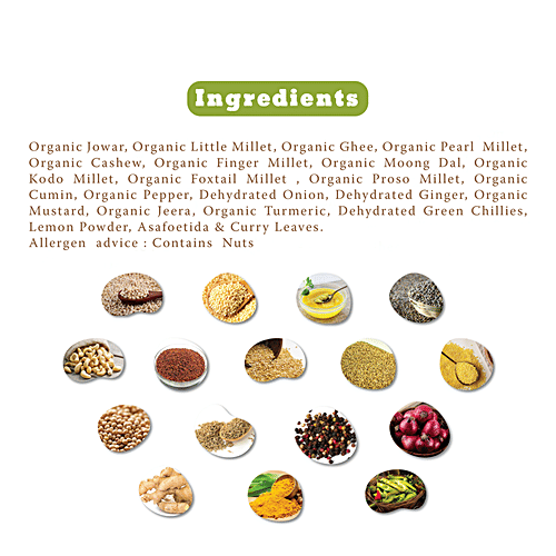 PRISTINE OvenOrg Organic Millet Khichdi - Ready To Eat, 80 g  